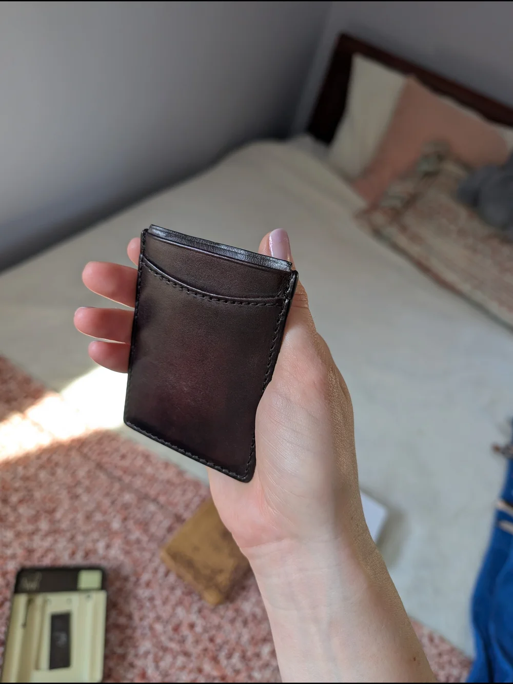 NEW Nash Men's Dark Brown Leather Money Clip/Wallet - $45 Retail
